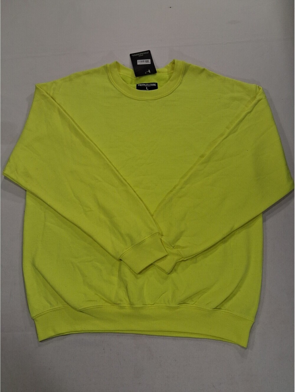 Pretty Little Thing Women's Size L Neon Yellow Ultimate Oversized Sweater